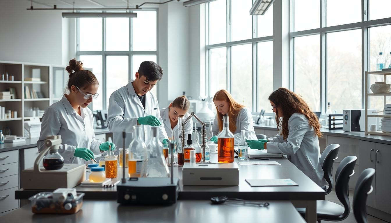 Student using learning strategies while studying